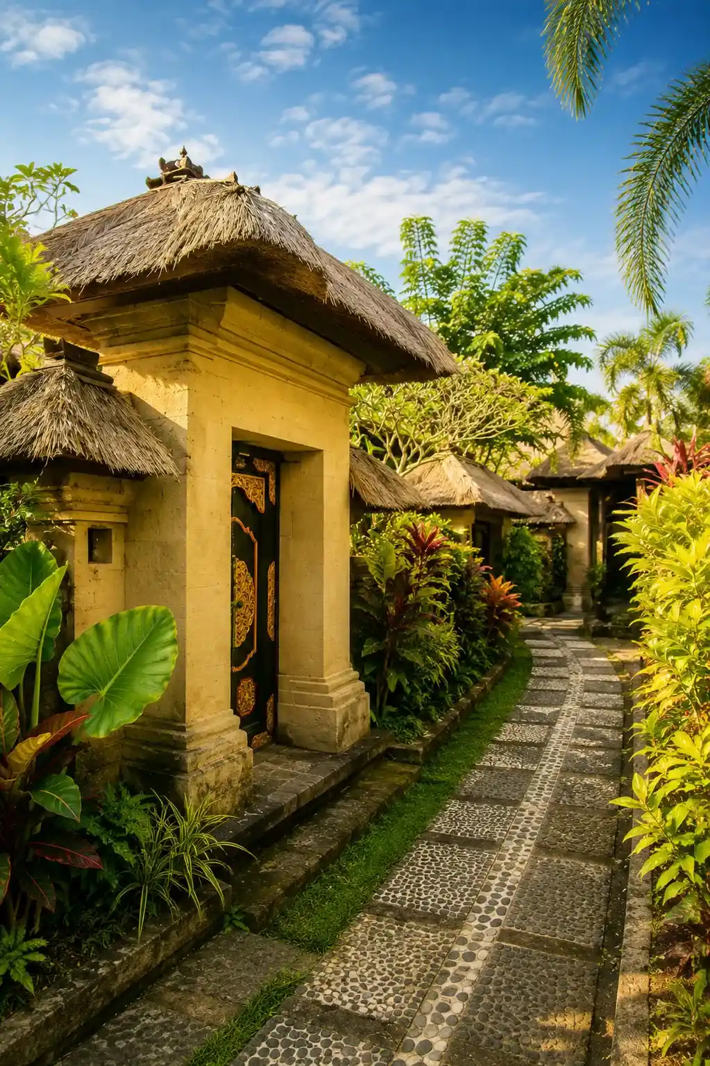 Traditional Balinese architecture at Bali Agung Village Seminyak
