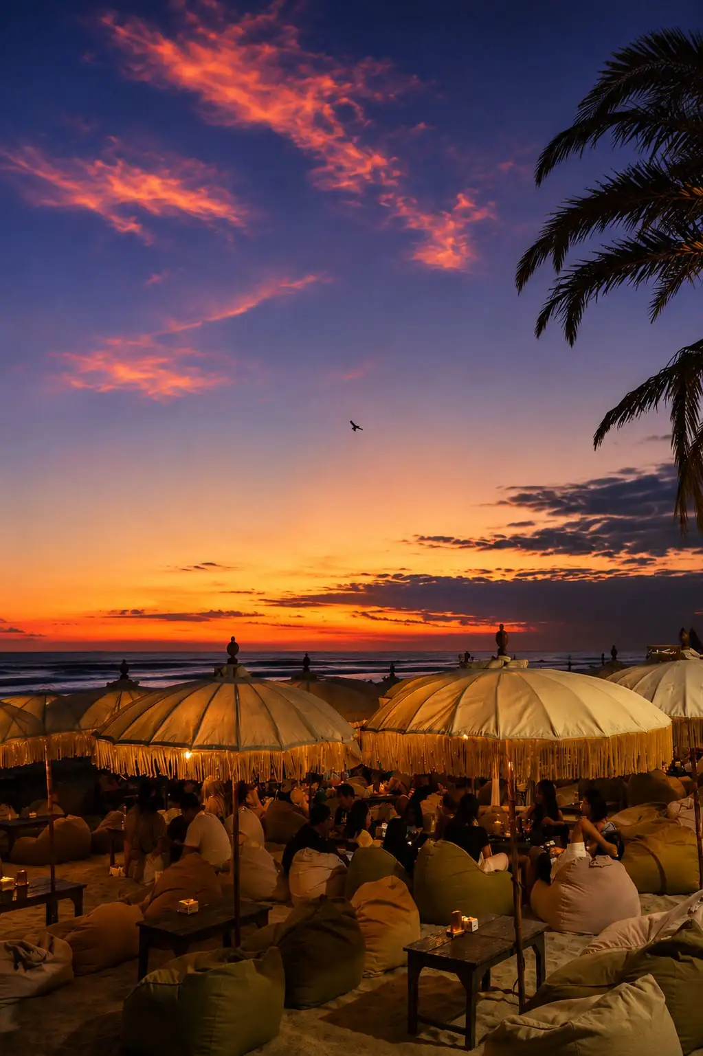Seminyak streets surrounded by tropical greenery and boutique cafés